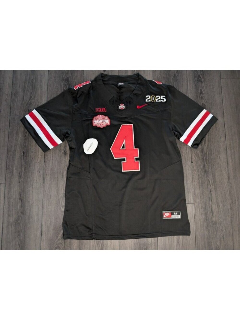 Jeremiah Smith #4 Ohio Buckeyes 2025 BLACKOUT Natty Champs Men's Jersey